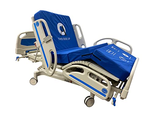 The POINT A Premium 5 Function Full Electric Hospital Bed - WITH 5.9" MEMORY FOAM MATTRESS INCLUDED (CENTRAL LOCKING SYSTEM WITH 6" CASTERS, BATTERY BACK-UP SYSTEM AND LINAK MOTOR AND CONTROL