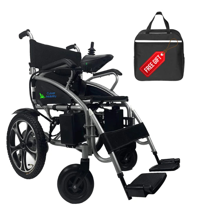 Folding Lightweight Electric Wheelchairs 265lbs -500W- 13Miles ARTEMIS (BLACK)